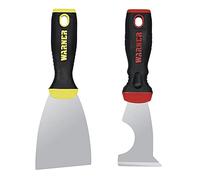 Warner Manufacturing 11504A ProGrip Series Combo Pack 5 en 1 (90189) et couteau à mastic flexible de 7,6 cm (90133), outil de peinture professionnel, rouge et jaune