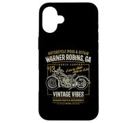 Warner Robins GA USA Design rétro Vieilli Moto Coque pour iPhone 16 Plus