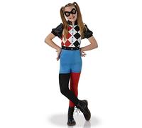 Warner Rubies - DC Super Hero Girls Officiel - Harley Quinn - Déguisement Classique Enfant - 3-4 Ans - Costume aux Couleurs de l'Héroïne de Suicide Squad + Masque - pour Halloween, Carnaval ou Noël