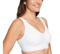Warner's Soutien-Gorge Confortable Cloud 9 Super Doux, Lisse et Invisible sans Fil légèrement doublé pour Femme Rm1041a, Blanc, Taille L