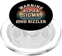 Warning Alpha Sigma Ohio Rizzler Blagues de mèmes - PopSockets PopGrip pour MagSafe