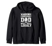 Warning American Football Dad Skull Player for Fathers Day Sweat à Capuche