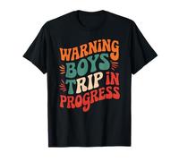 Warning Boys Trip In Progress Friend Vacation Matching T-Shirt