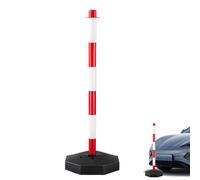 Warning Column, Reflective Traffic Delineator, Adjustable Caution Post, Sturdy Safety Cone, High Visibility Barrier, Ideal for Roadway, Parking Lot, Driveway, Construction Zone Use