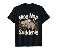 Warning Dog Dad May Nap Suddenly Couch Napper Napping T-Shirt