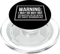 Warning for My Next Screenplay - Cadeau pour écrivain PopSockets PopGrip pour MagSafe
