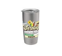 Warning Friends Trip in Progress Sénégal Voyage assorti Gobelet isotherme en acier inoxydable double paroi