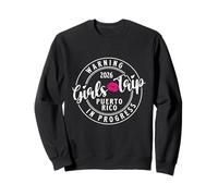 Warning Girls Trip in Progress Porto Rico 2026 - Vacances Sweatshirt