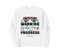 Warning Girls Trip in Progress Vacation Croatie Sweatshirt