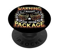 Warning I Bught The Drink Package Nouveauté PopSockets PopGrip Adhésif