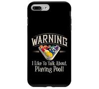 Warning I Like to Talk About Pool Playing Coque pour iPhone 7 Plus/8 Plus