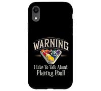 Warning I Like to Talk About Pool Playing Coque pour iPhone XR