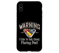 Warning I Like to Talk About Pool Playing Coque pour iPhone XS Max