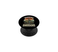 Warning I May Spontaneously Talk About Dinosaurs PopSockets PopGrip Adhésif