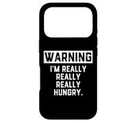 Warning: I'm Really Really Really Hungry Funny Food Dad Joke Coque pour iPhone 17 Pro