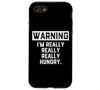 Warning: I'm Really Really Really Hungry Funny Food Dad Joke Coque pour iPhone SE (2020) / 7/8