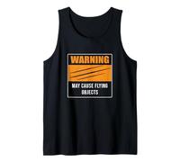 Warning May Cause Flying Objects Funny Javelin Throw Athlète Débardeur