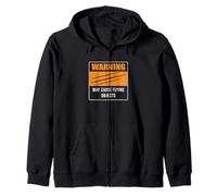 Warning May Cause Flying Objects Funny Javelin Throw Athlète Sweat à Capuche