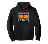 Warning May Cause Flying Objects Funny Javelin Throw Athlète Sweat à Capuche