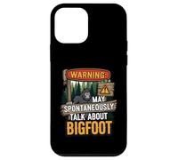 Warning May Spontaneously Talk About Bigfoot Funny Sasquatch Coque pour iPhone 12 Mini