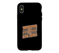 Warning May Spontaneously Tell Dad Jokes Coque pour iPhone X/XS