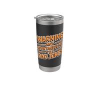 Warning May Spontaneously Tell Dad Jokes Gobelet isotherme en acier inoxydable double paroi