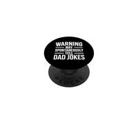 Warning May Spontaneously Tell Dad Jokes PopSockets PopGrip Adhésif