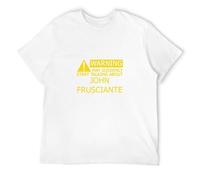 Warning May Start Talking About John Frusciante Graphic Tee Printed T-Shirt Fashion Shirt for Men White XXL