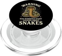 Warning May Suddenly Start Talking About Snakes Herpétologie PopSockets PopGrip pour MagSafe