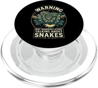 Warning May Suddenly Start Talking About Snakes Herpétologie PopSockets PopGrip pour MagSafe
