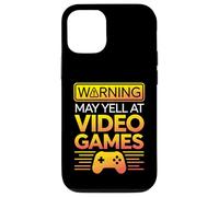 Warning May Yell at Video Games Gaming Coque pour iPhone 12/12 Pro