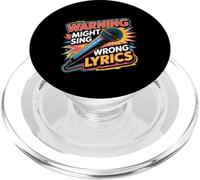 Warning Might Sing Wrong Lyrics Chanteur de Musique |- PopSockets PopGrip pour MagSafe