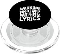 Warning Might Sing Wrong Lyrics Chanteur de Musique |- PopSockets PopGrip pour MagSafe