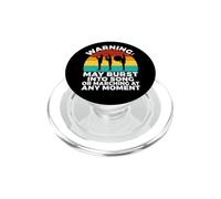 Warning My Burst Into Song Or Marching at Any Moment Band PopSockets PopGrip pour MagSafe