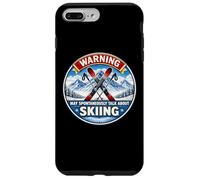 Warning Peut Parler spontanément de Skier Skier Funny Ski Coque pour iPhone 7 Plus/8 Plus