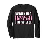 Warning Stand Back I Do Science Drôle Chimie Manche Longue