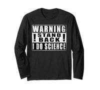 Warning Stand Back I Do Science Drôle Chimie Manche Longue
