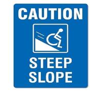 Warning Steep Hill Grade Traffic Control Sign 12x8 Inch | Clear slope hazard plaque mountain road driveway or rural lane entrance wall