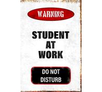 Warning - Student at Work - do not disturb: Notizbuch für Schüler und Studenten
