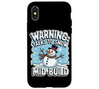 Warning Talks to Snow Mid Build Coque pour iPhone X/XS