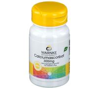 Calcium 300 mg + vitamine C - 100 comprimés - végan - non acide - carbonate de Calcium | Warnke Vitalstoffe - Qualité des pharmacies allemandes