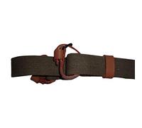 warreplica Ensemble Sangle en Toile et Colliers de Chien en Cuir - Réplique Style Polonais/Russe pour Mosin Nagant, SKS, PPSh - Sangle de Fusil Soviétique Seconde Guerre Mondiale - Vert Olive