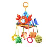 WARRIOO Jouet multifonction en papier froissé texturé pour berceau de bébé - Thème animal - Exploration sensorielle pour visuel, cognitif - Jouet à suspendre réglable