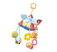 WARRIOO Jouet multifonction en papier froissé texturé pour berceau de bébé - Thème animal - Exploration sensorielle pour visuel, cognitif - Jouet à suspendre réglable