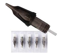 WARRIOR Cartouches et aiguilles Tatouage Needles Tattoo Cartridge en acier chirurgical PVC Maquillage Permanent Round Shader Eo gas pré stérile jetable 20 pièces (NEW 1214RS)