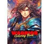 Warrior Coloring Book for Teens and Adults: 50 Unique Coloring Pages Mythical Armoured Superheroes Portrait Designs for Mindfulness Anxiety Stress ... Collection of Large Prints for Art Activity.