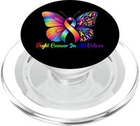 Warrior Combattez Le Cancer dans Toutes Les Couleurs de Ruban Butterfly PopSockets PopGrip pour MagSafe