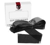 WARRIOR Cord Cover Grips Jetables Tattoo Machine Manchons Tatouage Cordon Couvre 5x116cm Pack de 125pcs Couleurs Rouge Bleu Noir (BLACK)