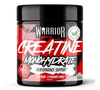 Créatine en poudre monohydrate Warrior 300 g - Nutrition micronisée - Améliore la performance physique et la récupération - Portion de 5 g (Fraise sauvage)