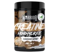 Warrior Creatine Monohydrate 500g (166 portions) - Créatine Monohydrate poudre pure, Creatine, Complément hommes femmes, Post & Pre workout, force, Musculation Récupération, Vegan - Cola Cool